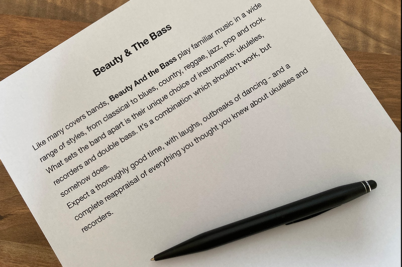 Pen and paper